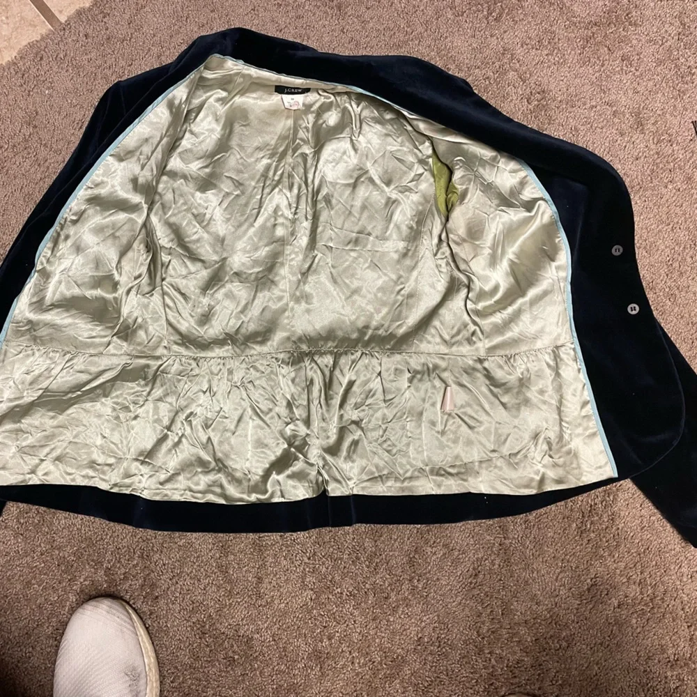 J.Crew Navy Velvet Blazer - Picture 4 of 7